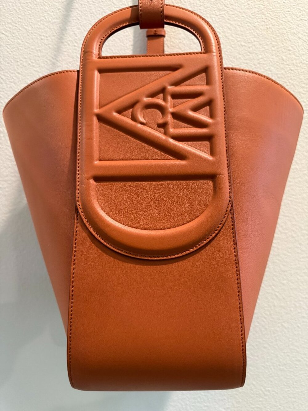 MCM Brown Leather Shoulder Bag Very Good Condition Authentic Made in Italy